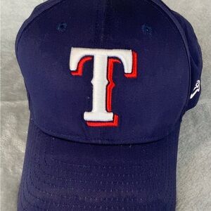Texas Rangers Hat. Adult size. New Era. Blue, Red and White Logo. GO RANGERS!
